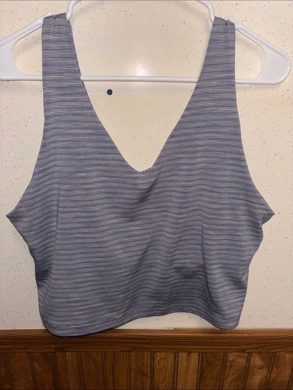 Athleta - V-Neck Striped Crop Tank